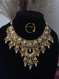Royal Heritage Gold-Tone Kundan & Pearl Statement Jewellery Set with Jhumka and Maang Tikka| Indian Jewelry| Wedding Jewellery