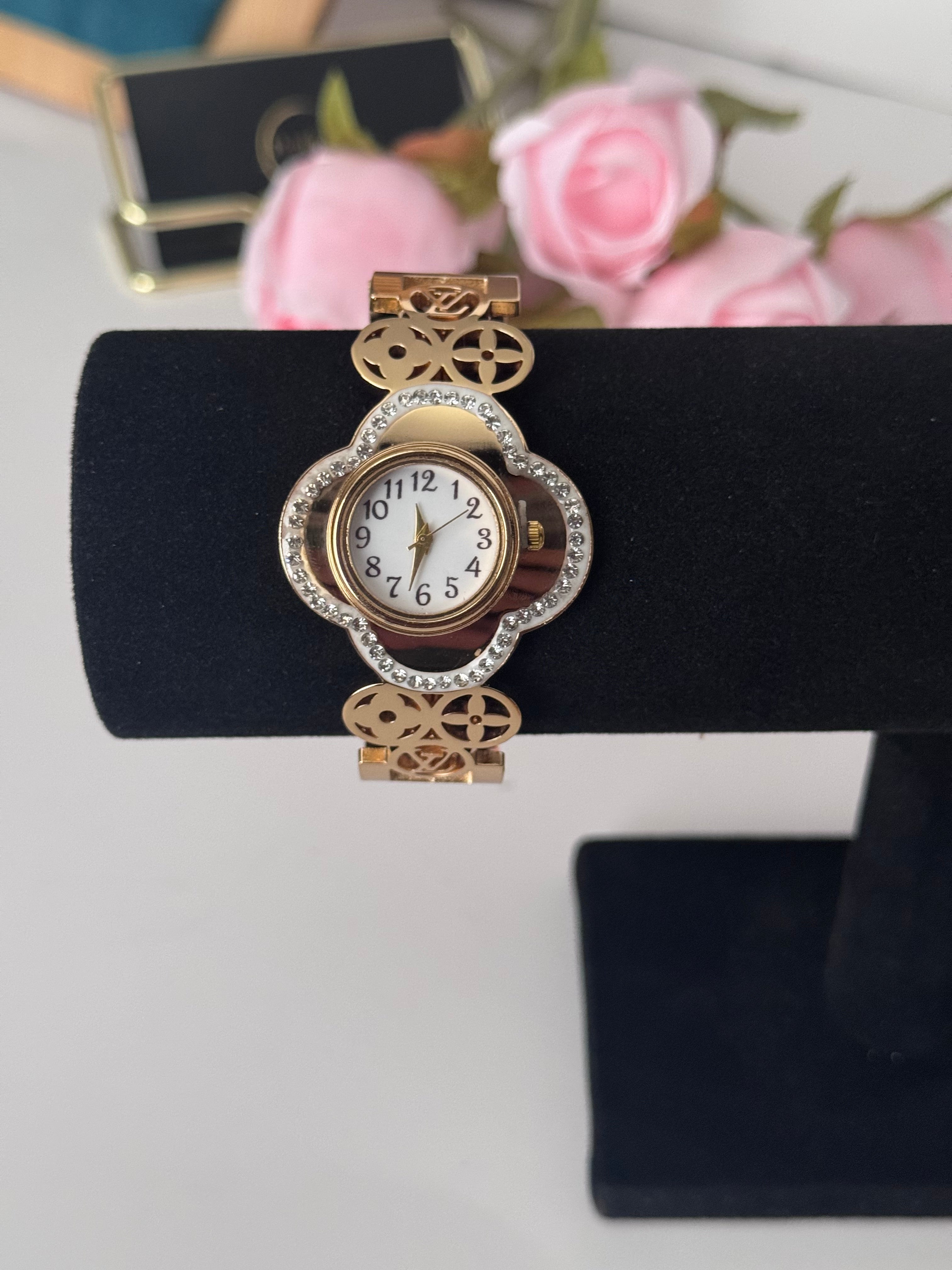 Blossom Crystal Cuff Watch