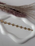 All-Gold Tone Lucky Clover Bracelet