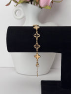 All-Gold Tone Lucky Clover Bracelet