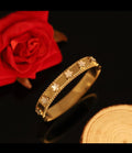 Gold tone Stainless Steel Star motifs Bangle bracelet