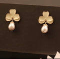 Aura Floral Pearl Earrings | Anti-tarnish studs