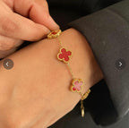 The Red Clover Bracelet| Anti Tarnish Clover leaf bracelet