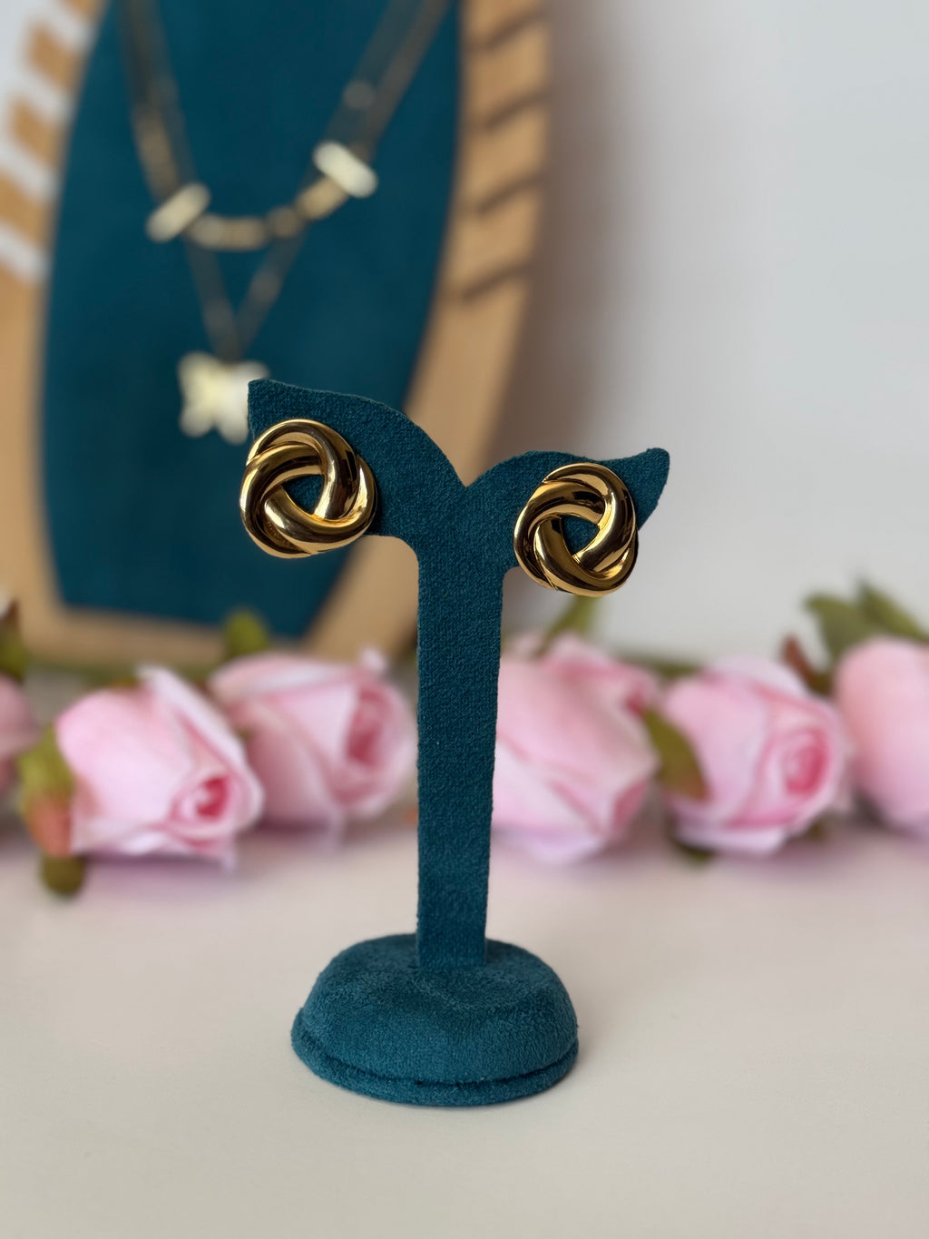 Classic Sculptural Knot Earrings | Anti tarnish studs