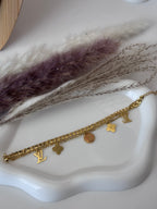 Gold-Tone Layered Accent Charm Bracelet