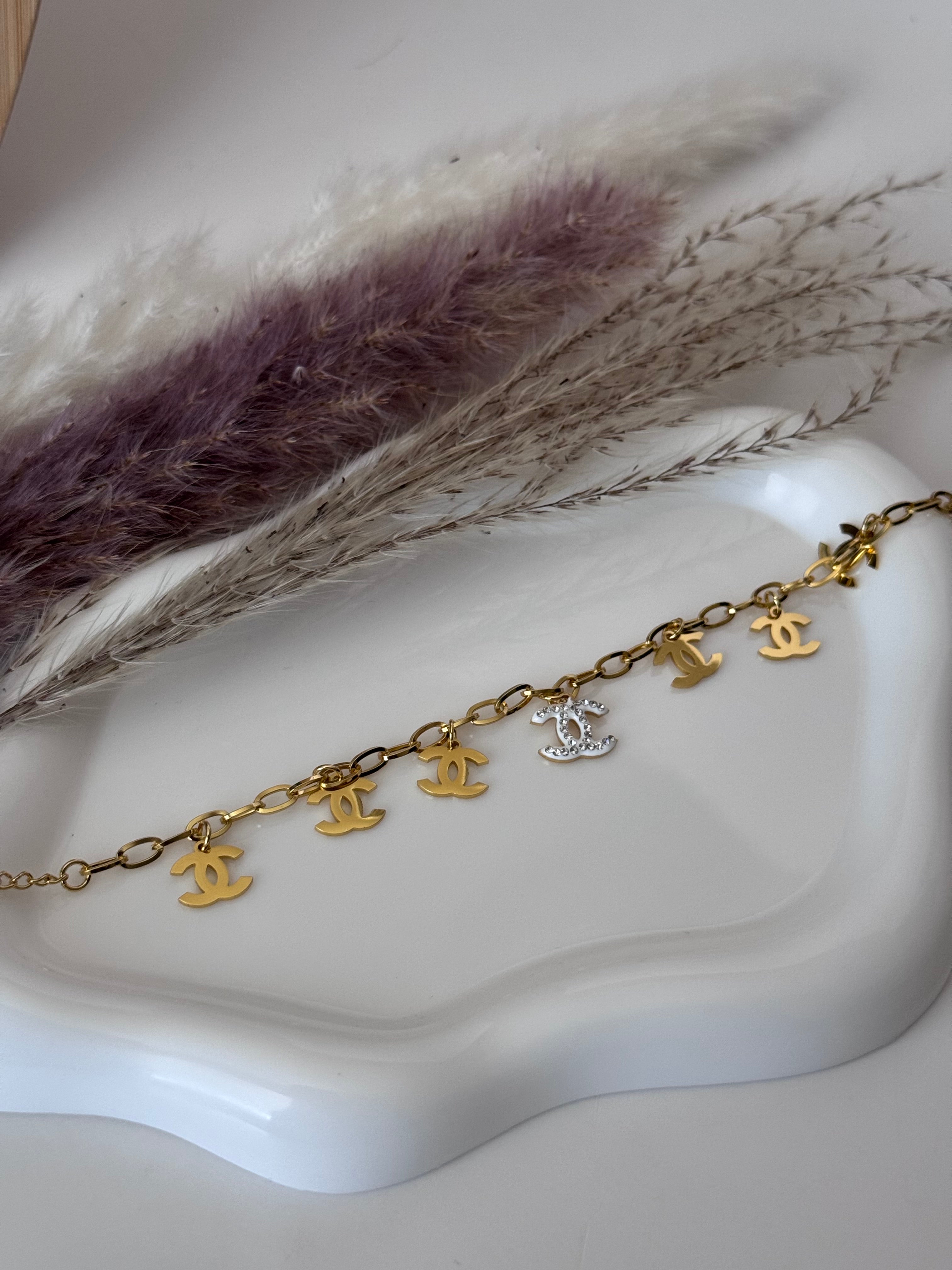 Iconic Luxe Multi-Charm Gold Link Bracelet