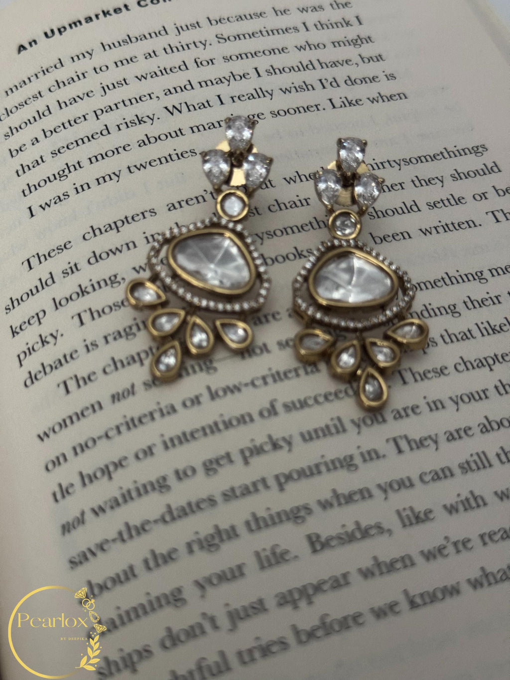 Moissanite Necklace Set with matching Studs| Indian Wedding Jewelry | Indo-Western Jewellery