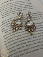 Moissanite Necklace Set with matching Studs| Indian Wedding Jewelry | Indo-Western Jewellery