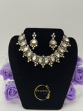 Moissanite Necklace Set with matching Studs| Indian Wedding Jewelry | Indo-Western Jewellery