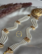 Royal Pearl Jadau Rani Haar Necklace Set with  Matching Jadau Earrings| Indian Jewellery| Wedding Jewellery